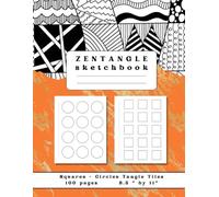 Independently Published Zentangle Sketchbook, Art Sketchbook, 100 Pages, 8.5 x 11 Inches, White, Semi-Gloss Paper, For Doodling, Relaxation & Anti-Anxiety Art