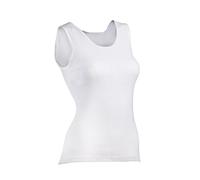 INDERA Women's 100-Percentage Cotton 1x1 Rib Lace Trimmed Vest (3-Pack), White, X-Large