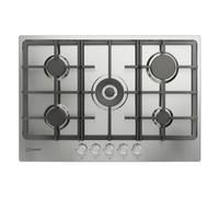 Indesit 5 Zone Built In Gas Hob, Stainless Steel, Cast Iron Pan Supports, Rotary Dial Control, Thp 751 W Ix I