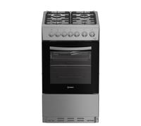 Indesit 50cm Dual Fuel Cooker - Stainless Steel
