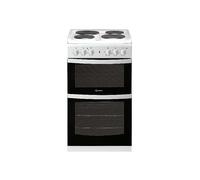 Indesit 50cm Electric Cooker with Solid Plate Hob ID5E92KMW/UK - White White