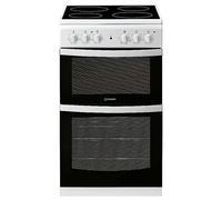 Indesit 50cm Twin Cavity Electric Cooker ID5V92KMW/UK - White White