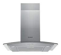 Indesit 60cm Curved Glass Chimney Cooker Hood -