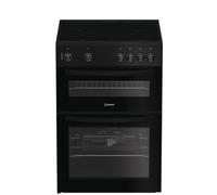 Indesit IDE6VMB 60cm Electric Cooker with Ceramic Hob - Black - A Rated, Black
