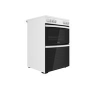 Indesit 60cm Double Oven Electric Cooker - White