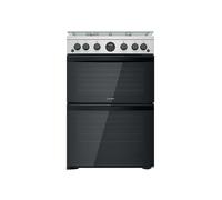 Indesit 60cm Gas Cooker - Double Oven Clear