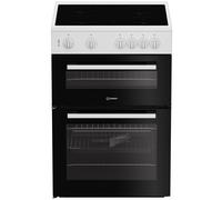 Indesit IT60V9KMWUK 60cm Twin Cavity Electric Cooker in White Ceramic