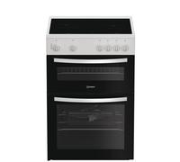 Indesit 60cm Twin Cavity Electric Cooker - White