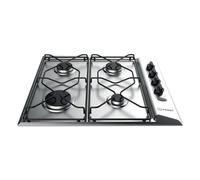 Indesit PAA 642 IX/I WE Black, Stainless steel Built-in 58 cm Gas 4 zone(s)