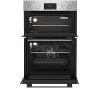 Indesit Electric Built In Double Oven - Stainless Steel