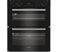 Indesit Electric Built In Double Oven - Black