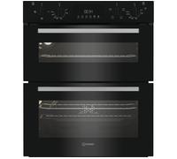 Indesit Electric Built In Double Oven - Black