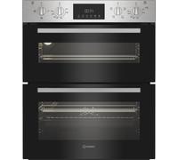 Indesit Electric Built In Double Oven - Stainless Steel