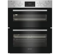 Indesit DUI 12D IX Electric Built-under Double Oven - Black, Black,Silver/Grey