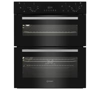 Indesit Electric Built In Double Oven - Black