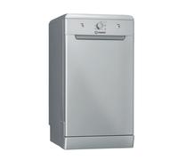 Indesit Freestanding Slimline Dishwasher - Quick Wash - Silver