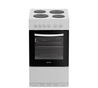 Indesit I5E3KMW 50cm Electric Cooker with Solid Plate Hob - White - A Rated, White
