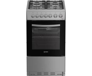 Indesit I5G3PMX 500mm Freestanding Gas Cooker 4-Burner Hob S/Steel