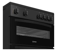 Indesit IDE6VMB Ceramic Electric Cooker with Double Oven A