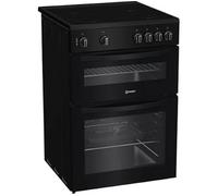 Indesit IDE6VMB Ceramic Electric Cooker with Double Oven A