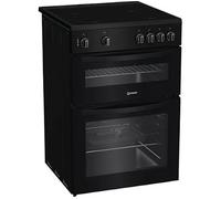 Indesit IDE6VMB Ceramic Electric Cooker with Double Oven A