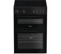 Indesit IDE6VMB Ceramic Electric Cooker with Double Oven A