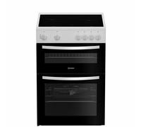 Indesit 60cm Electric Cooker with Ceramic Hob - White - A Rated