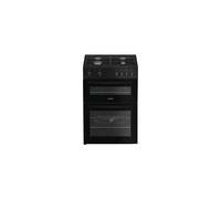 Indesit IDG6GB 60cm Gas Double Cooker Black,