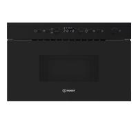 Indesit IM K12 BUK Built In Microwave and Grill Oven, 22L Integrated Microwave, 750W Power, Digital Controls, Auto Cooking Programs, Black Built-In Kitchen Appliance