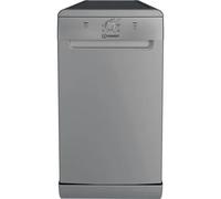 Indesit IN2FE10CS90SUK Slimline Dishwasher 45cm, Silver, 10 Place Settings, Energy Efficient, Multiple Wash Programs, Adjustable Racks, Quiet Operation, Compact Space-Saving Design
