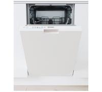 Indesit Push&Go Integrated Slimline Dishwasher - D-Rated White Control Panel