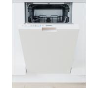 Indesit Push&Go Integrated Slimline Dishwasher - D-Rated White Control Panel