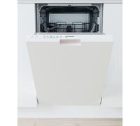 Indesit Push&Go Integrated Slimline Dishwasher - D-Rated White Control Panel