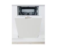 Indesit Push&Go Integrated Slimline Dishwasher - D-Rated White Control Panel