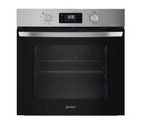 Indesit IO 255H X Multifunctional Built-in Oven Electric Ventilated 71L Stainless Steel Class A Turn And Go Click And Go Integral Grill Tilting Steam Cleaning 59.5 x 59.5 x 55 cm