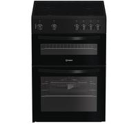 INDESIT ITE6VMB 60 cm Electric Ceramic Cooker - Black, Black