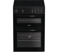 Indesit ITE6VMB 60 cm Electric Ceramic Cooker - Freestanding Cooker
