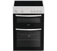 Indesit ITE6VMW Electric Twin Cooker 60CM - 69L with Easy Clean Enamel