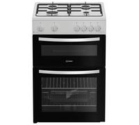 Indesit ITG6GW 60cm Twin Cavity Gas Cooker - White