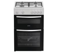 ITG6GW 60cm Gas Twin Cavity Cooker with 4 Gas Buner Hob - White