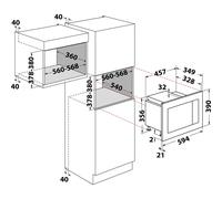Indesit MWI 120 GX Stainless steel Grill microwave Built-in 20 L 800 W