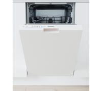 Indesit Push&Go Fully Integrated Slimline Dishwasher - White Control Panel with Fixed Door Hinge Kit