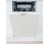Indesit Push&Go Integrated Slimline Dishwasher - D-Rated White Control Panel