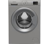 Indesit Push&Go IP 1046S 10kg Freestanding Washing Machine - Silver - Push&Go One-Touch Programmes, 1400rpm Spin, Energy Efficient, Quick Wash, Cotton, Mixed, Delicates & Eco Cycles