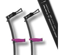 INDESmed 100% Carbon Fiber Forearm Crutches, The World's Lightest Crutch (1 Pair/2 Units) Precisely Adjustable Handle, Ergonomic Design Prevents Tendonitis and Hand Pain (Purple, S (61-65 in))
