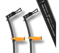 INDESmed 100% Carbon Fiber Forearm Crutches, The World's Lightest Crutch (1 Pair/2 Units) Precisely Adjustable Handle, Ergonomic Design Prevents Tendonitis and Hand Pain (Orange, XL (>73 in))