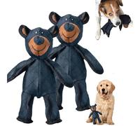 Indestructible Bear Dog Toy for Aggressive Chewers, Unbreakable Bear 2.0 Plush Squeaky Dog Teddy, Unbreakable Squeaky Dog Toys, Heavy-Duty Interactive Dog Chew Toy For Powers Chewers (2pcs)