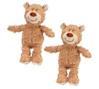 Indestructible Bear Dog Toy Unbreaka Bear Dog Toy Strong Dog Toy - 2Pcs Plush Toy Bear, Unbreakable Squeaky Bear Plush Dog Toys, Mighty Plush Bear Dog Toys, Interactive Dog Chew Toy for Powers Chewers