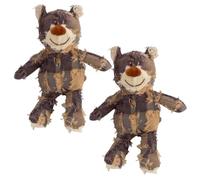 Indestructible Bear Dog Toy Unbreaka Bear Dog Toy Strong Dog Toy - 2Pcs Plush Toy Bear, Unbreakable Squeaky Bear Plush Dog Toys, Mighty Plush Bear Dog Toys, Interactive Dog Chew Toy for Powers Chewers