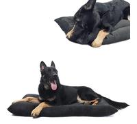 Indestructible Dog Beds for Aggressive Chewers,Durable Chew Proof Dog Crate Pad for Large Dogs,Tough Rip-Stop Pet Mats for Kennel Washable,Black,XL 41"x28"